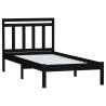 Black Solid Wood Pine Bed Frame 100x200 cm - Hipomarket