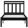 Black Solid Wood Pine Bed Frame 100x200 cm - Hipomarket