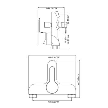 SCHÜTTE DENVER Matt Black Bath Mixer | Premium Bathroom Tap