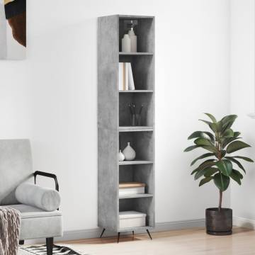 Stylish Highboard Concrete Grey - Engineered Wood | HipoMarket