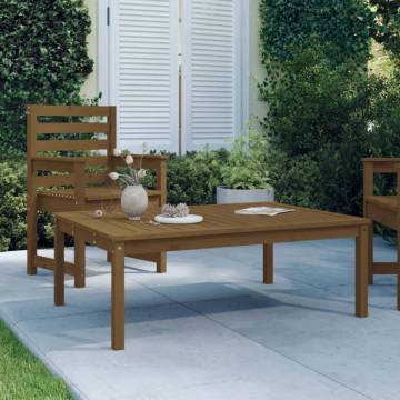 Garden Table Honey Brown - Solid Pine Wood | HipoMarket