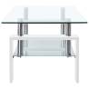 Modern White and Transparent Coffee Table | 95x55 cm