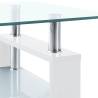 Modern White and Transparent Coffee Table | 95x55 cm