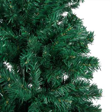 Artificial Pre-lit Christmas Tree - 210 cm Green PVC with Balls