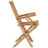 Folding Garden Chairs 2 pcs Solid Teak Wood - Hipomarket