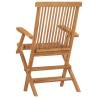 Folding Garden Chairs 2 pcs Solid Teak Wood - Hipomarket