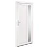 Front Door White 98x200 cm PVC - Secure & Elegant Design