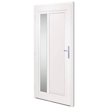 Front Door White 98x200 cm PVC - Secure & Elegant Design