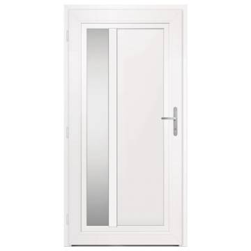 Front Door White 98x200 cm PVC - Secure & Elegant Design