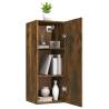 Hanging Wall Cabinet Smoked Oak - 34.5x34x90 cm