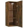 Hanging Wall Cabinet Smoked Oak - 34.5x34x90 cm