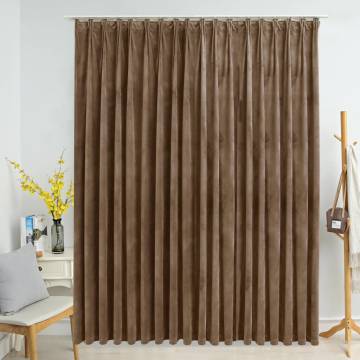 Blackout Velvet Curtain Beige 290x245 cm - Stylish Privacy