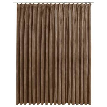 Blackout Velvet Curtain Beige 290x245 cm - Stylish Privacy