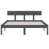 Grey Pine Bed Frame 140x200 cm | Modern & Sturdy Design