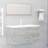 2 Piece Bathroom Furniture Set Concrete Grey Engineered Wood Colour concrete grey Number of 1 Number of Pieces 