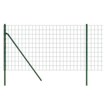 Wire Mesh Fence Green 0.8x25 m Galvanised Steel | HipoMarket