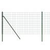 Wire Mesh Fence Green 0.8x25 m Galvanised Steel | HipoMarket