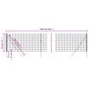 Wire Mesh Fence Green 0.8x25 m Galvanised Steel | HipoMarket