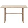 Stylish Beige Garden Table - 110x60 cm Poly Rattan