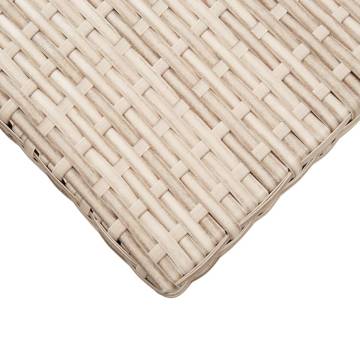 Stylish Beige Garden Table - 110x60 cm Poly Rattan