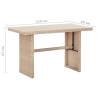 Stylish Beige Garden Table - 110x60 cm Poly Rattan