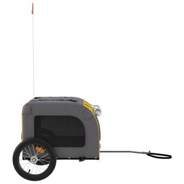 Pet Bike Trailer - Yellow & Grey Oxford Fabric & Iron