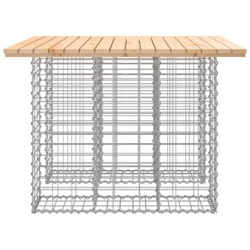 Garden Bench Gabion Design - Solid Pine Wood | Hipomarket UK