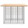 Garden Bench Gabion Design - Solid Pine Wood | Hipomarket UK