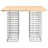 Garden Bench Gabion Design - Solid Pine Wood | Hipomarket UK