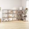 4-Layer Shelves 5 pcs Silver Steel&Engineered Wood Colour silver Size 75 x 75 x 160 cm Quantity in Package 1 Amount 5 