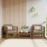 Garden Chairs with Cushions 2 pcs Honey Brown Solid Wood Pine Colour honey brown pine Quantity in Package 1 Model chair 