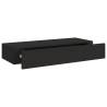 Wall-mounted Drawer Shelf Black 60x23.5x10cm MDF - HipoMarket