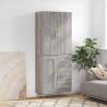 Highboard Grey Sonoma 69.5x34x180 cm Engineered Wood Colour grey sonoma Quantity in Package 1 Model 1 wood door 3 drawers 