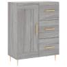 Highboard Grey Sonoma - Elegant Engineered Wood Storage Unit