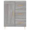 Highboard Grey Sonoma - Elegant Engineered Wood Storage Unit