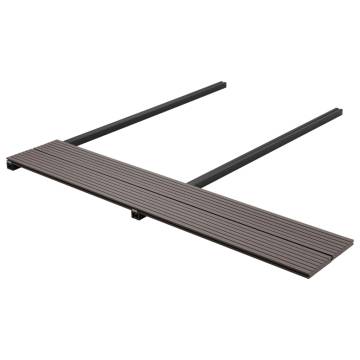 WPC Solid Decking Boards 26m² - Dark Brown | Hipomarket UK