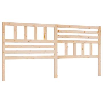 Stylish Solid Pine Bed Headboard - 206x4x100 cm