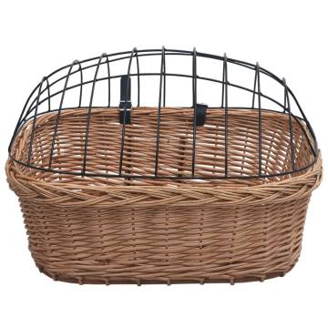 Bike Front Basket with Cover - Vintage Willow Design