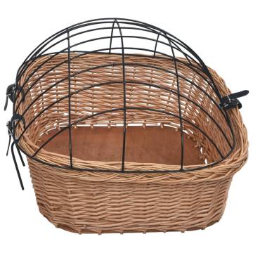 Bike Front Basket with Cover - Vintage Willow Design