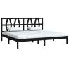 Black Solid Pine Bed Frame 200x200 cm | Hipomarket UK