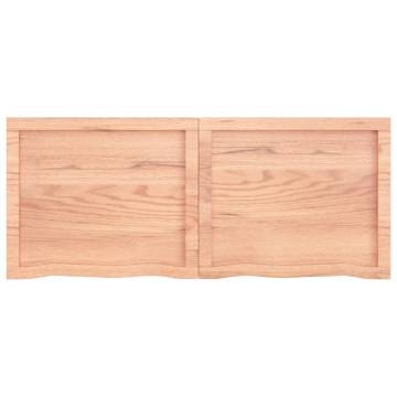 Light Brown Solid Wood Bathroom Countertop | 120x50 cm