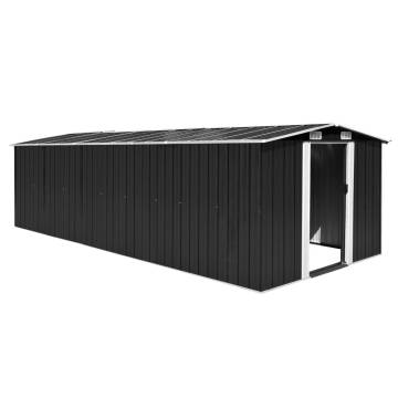 Metal Garden Shed 257x580x181 cm – Durable Anthracite Storage