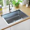 Handmade Kitchen Sink Stainless Steel Colour silver Size 59 x 44 x 20 cm 