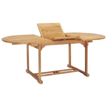 Extending Garden Table 150-200 cm Solid Teak Wood | HipoMarket