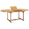 Extending Garden Table 150-200x100x75 cm Solid Teak Wood Size 200 x 100 x 75 cm Quantity in Package 1 Shape oval 