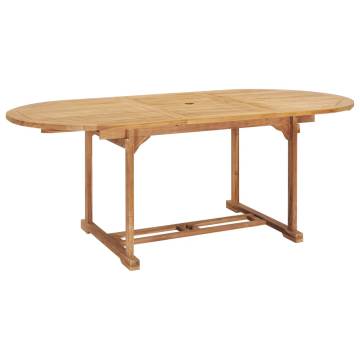 Extending Garden Table 150-200 cm Solid Teak Wood | HipoMarket