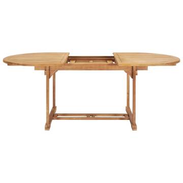 Extending Garden Table 150-200 cm Solid Teak Wood | HipoMarket