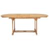 Extending Garden Table 150-200 cm Solid Teak Wood | HipoMarket