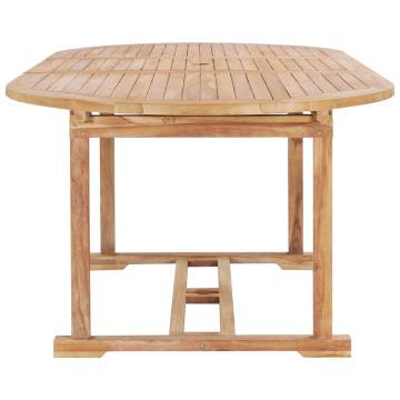 Extending Garden Table 150-200 cm Solid Teak Wood | HipoMarket