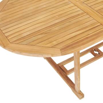 Extending Garden Table 150-200 cm Solid Teak Wood | HipoMarket